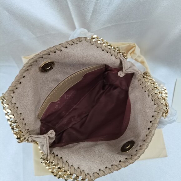 Stella Mccartney Mini Falabella Tote Bag Shoulder Bag Crossbody bag In Gold - Picture 15 of 16